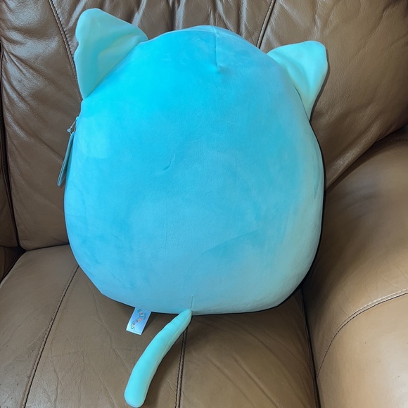 NWT 16” Squishmellows Sigrid the Blue Teal Turquoise Ombre Cat Kitty - Picture 5 of 7